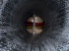 Pic inside wing tube from wing root.  Notice the wires at the end of the tube......