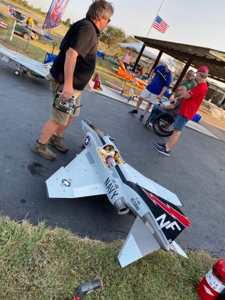 Kevin W doing engine checks on his F-4