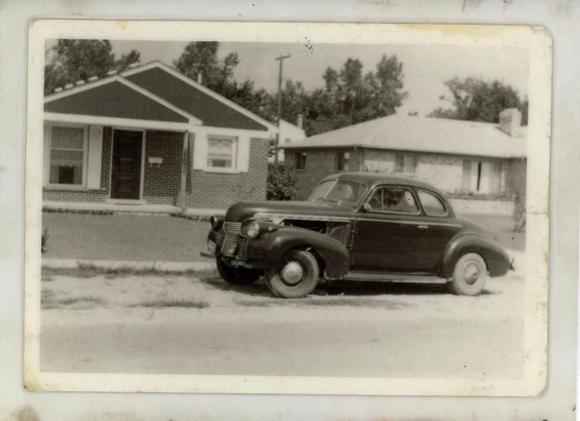 Just moved in to the new house, 1973
Someone had backed in to my old war horse!