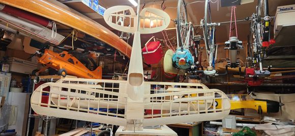 Again measure two, three, four times before gluing stabilizer in place. I like to stand it up to see if it looks right.