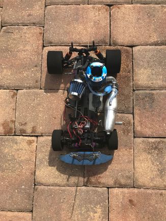 Nitro RS4 2 Racer 25/34 gearing 41015 header Mega Efra 2033 pipe Serpent mounts Novarossi 24069 carb 9mm Venturi Revo air filter Losi LST bell with steel bell gear and x01 spur 