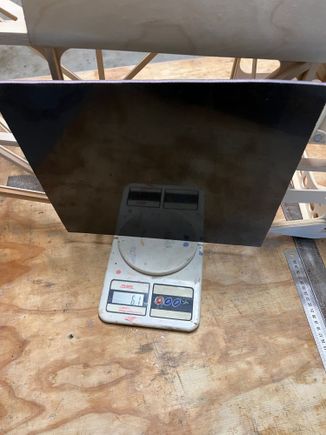 Weight of plate after trimming