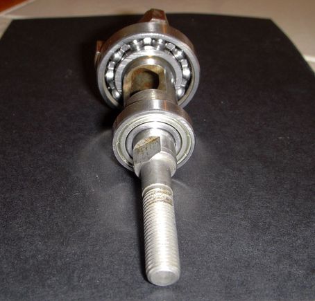 New Bearings for the front and the rear are placed on the crankshaft and then put in the Freezer