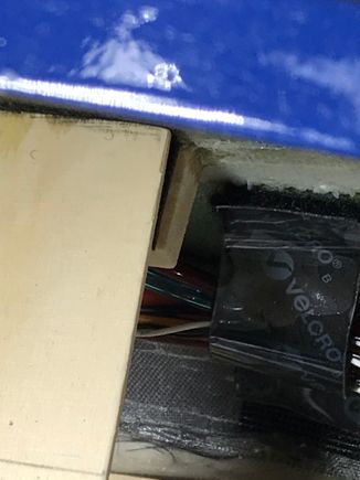 The plywood is held in place by HD Velcro glued onto blocks that are glued to the sides of the fuse.