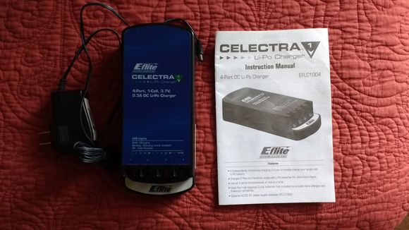 CELECTRA 4 port 1 cell charger 0.3A Micro JST