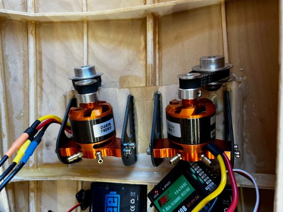 Motors mounts are epoxied in place and the motors are spinning!  Time to mount the Kort Nozzles Next.