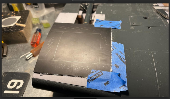 Cut lines marked out