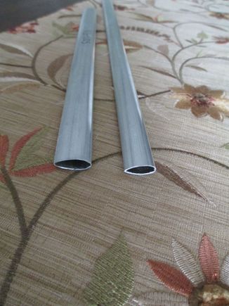 This is K-S aluminum streamline stock used to build the Pitot tube.  The larger stock on the left is KS-1105, and on the right is KS-1104.