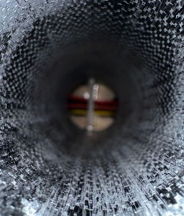 Pic inside wing tube from wing root.  Notice the wires at the end of the tube......