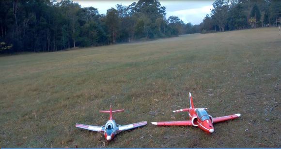 Range check positive on the wet day out flying the Hawk.