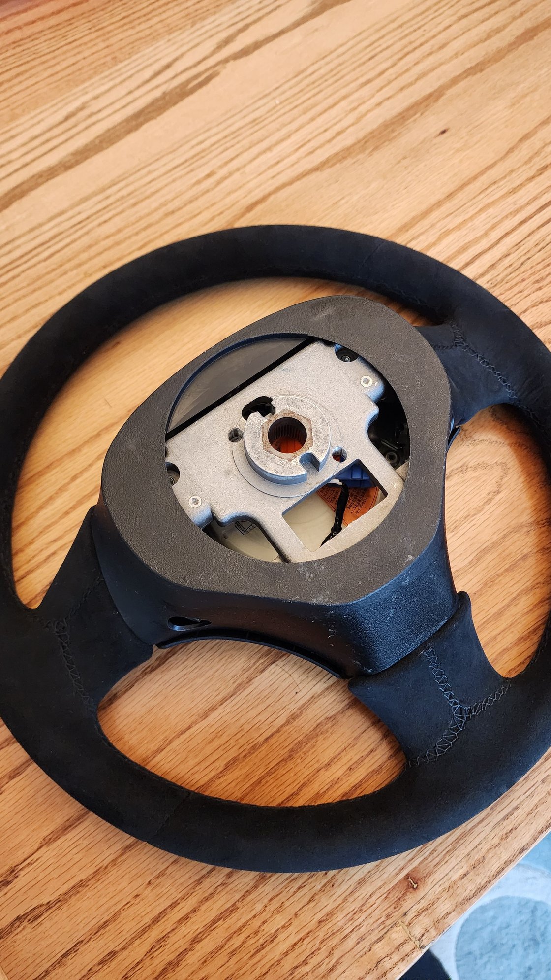 Interior/Upholstery - 99-Spec Mazda RX-7 Steering Wheel Airbag - Alcantara - Used - 1993 to 2001 Mazda RX-7 - Clawson, MI 48017, United States