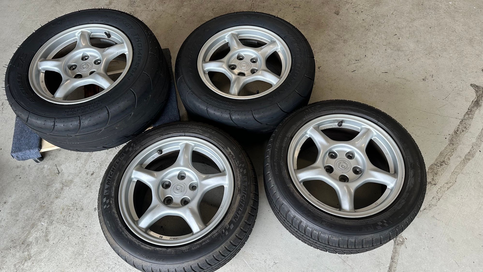 Wheels and Tires/Axles - 93 RX7 stock rims... drag set-up $500 FIRM - Used - 1993 to 2002 Mazda RX-7 - Melbourne,fl, FL 32940, United States