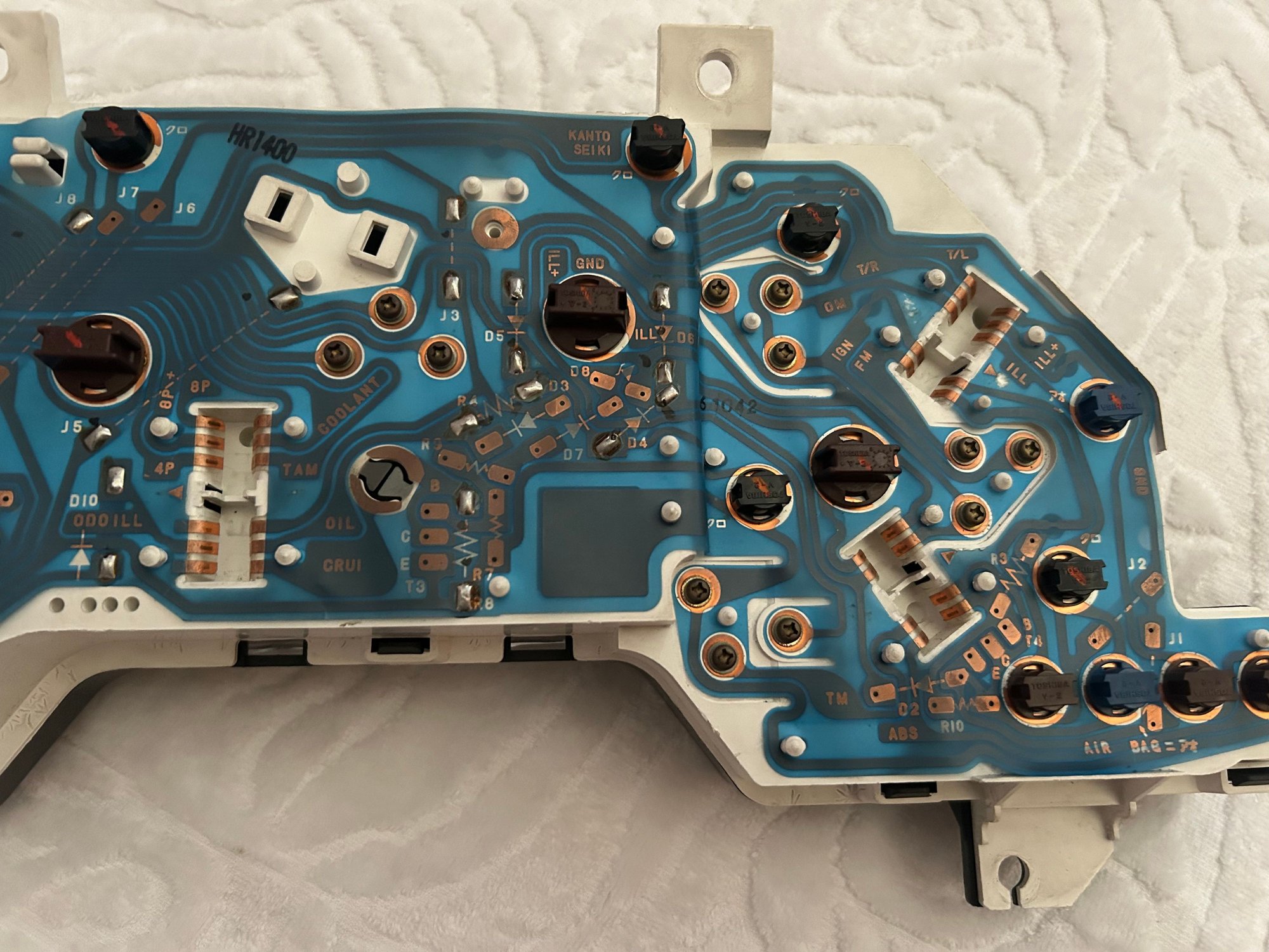 Interior/Upholstery - Mazdaspeed White Faced Instrument Cluster - Used - 1992 to 1998 Mazda RX-7 - London HA27DY, United Kingdom