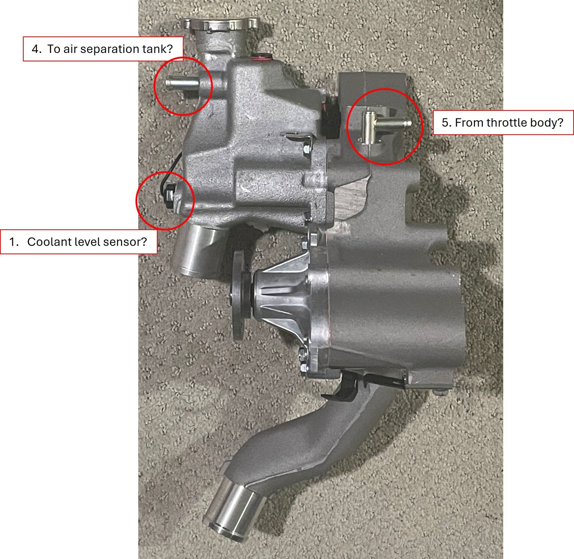 FD water pump housing left side