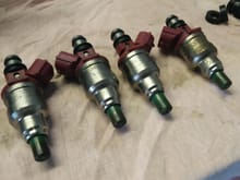 The cleaned and tested injectors