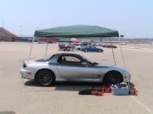 FD so cozy under the 12 x 12
Autocross @ Speed Ventures event, CA Speedway 08-16-09
(see vids on my YouTube channel)