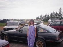 This was about 20 years ago. My wife posing with a wee one in the oven. Actually we travelled to the eastern seaboard in this thing and was pull over on our way there just past Lake Placid. the cop was nice enough to not give me a ticket. I was doing 60mph in a 30, 2 in the morning.