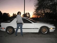 me and my car and the arizona sunset
