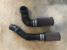 intake pipes with K&N filters