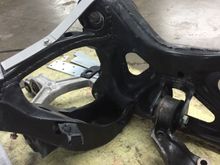 Added bracing to the strengthen The lower control arm.