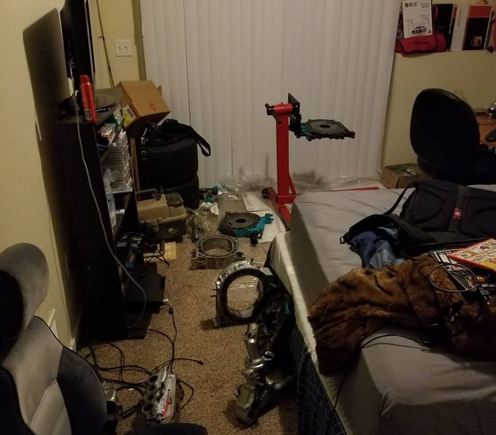 I built the engine in my bedroom. Garage gets cold in the winter