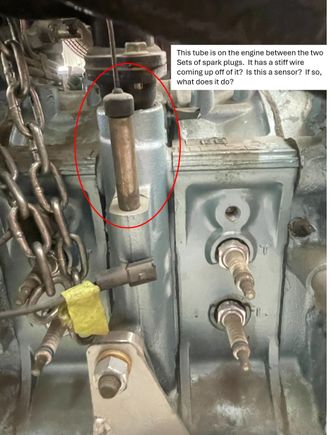 Engine left side between spark plugs - what is this and what is it for?