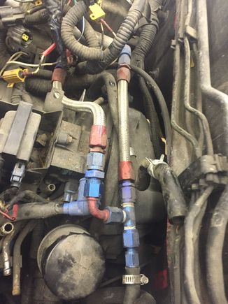 Removal of fuel lines