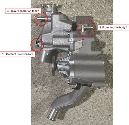 FD water pump housing left side