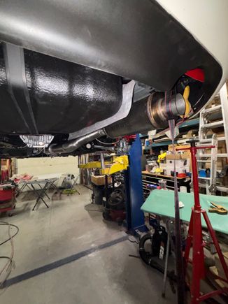 I used a 5” magnaflow can muffler