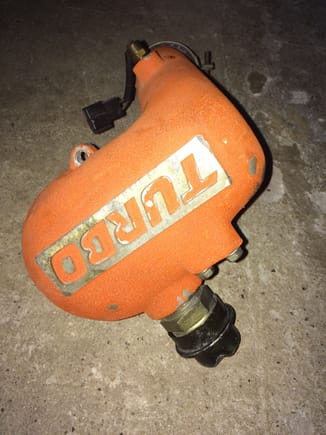 a few chips in the orange powdercoat, overall in decent shape. The blow off valve has a dent in it.