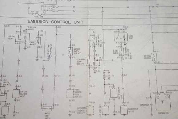 The connection B-09 shows up in two places on the wiring diagram.
