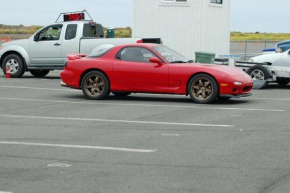 VR R1 parked- it is a Stock class car, but the old Hoosiers frustrated me the day before so it went ASP on Sunday.