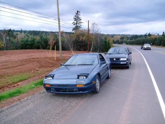 the FC and my Buddies V-Dub Jetta GT