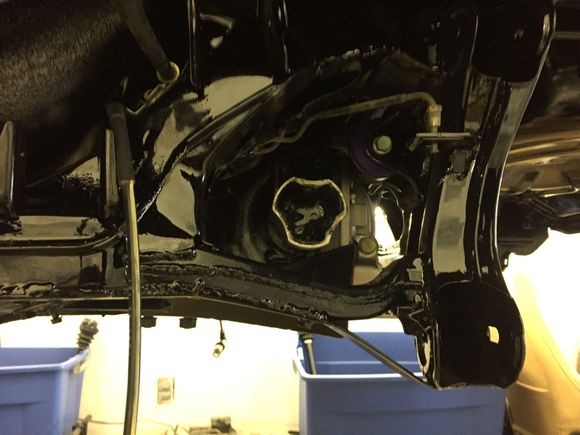 Rear sub-frame and diff installed driver side view