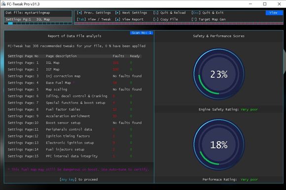 Step 4: View result summary and safety & performance ratings for your original map