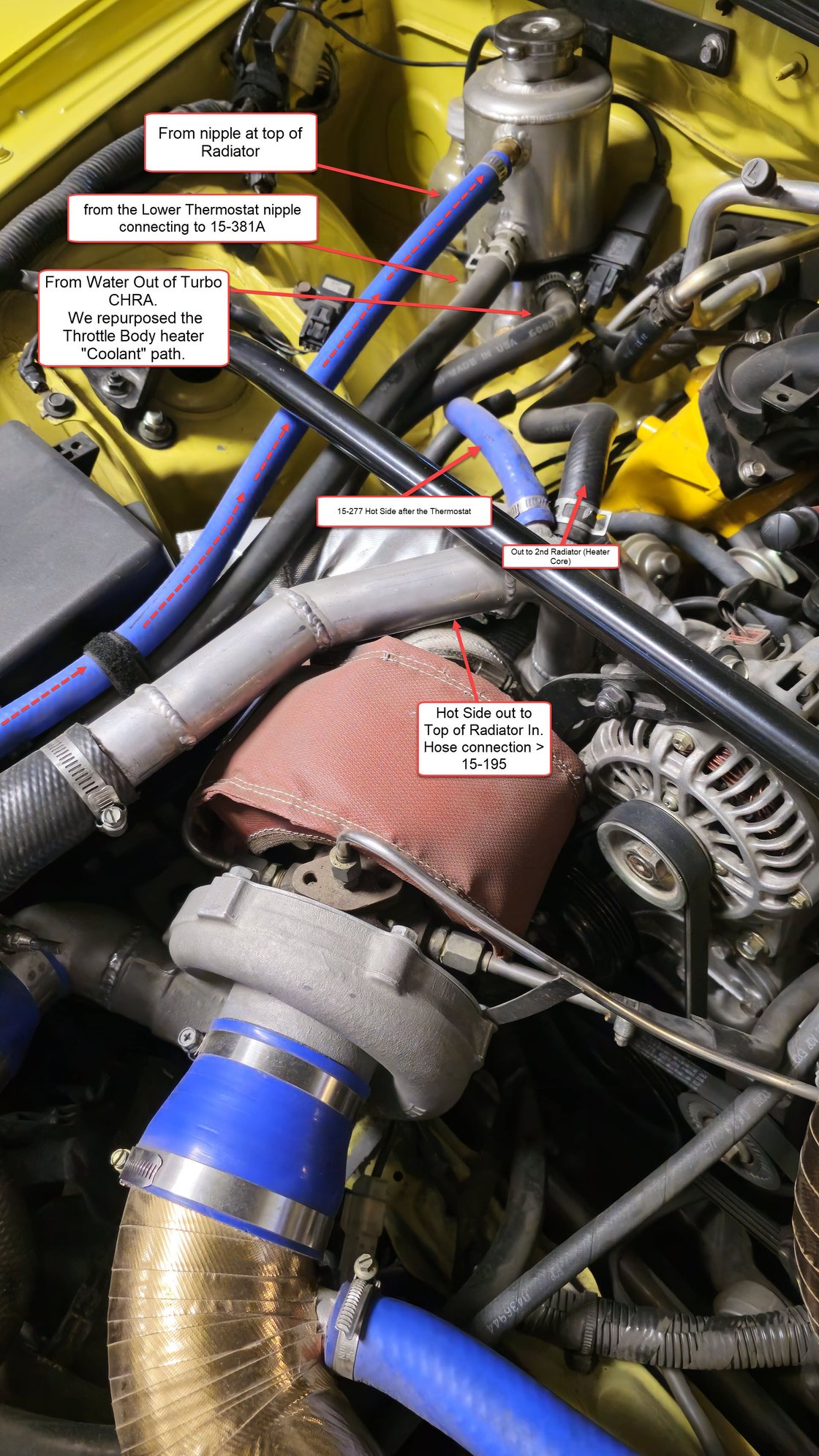 Top Mount with highly modified T-Stat housing.