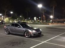 Titanium Gray Rx8 lowered Meganracing springs cosmis racing