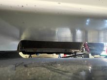 View from the front to the radiator