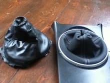 ShiftStyle leather boot compared to cheap and torn factory one.