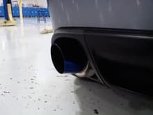 New burned exhaust tips