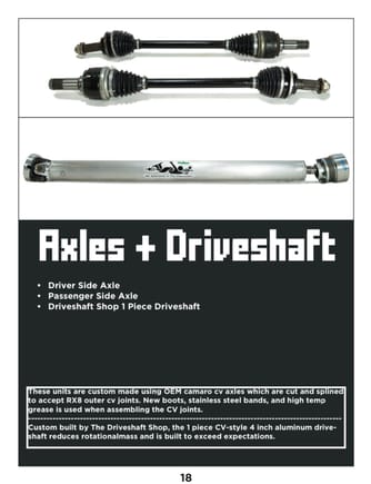 Driveshaft not needed for non-GM V6 swaps; you’ll need a custom one made