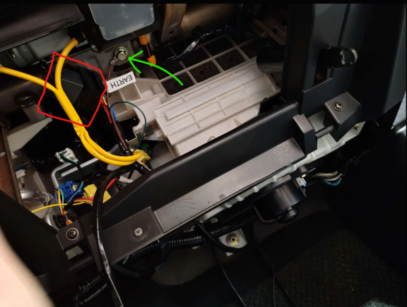 Relay under pass airbag location. Wiring is then sent out of the passenger side brake booster bulkhead