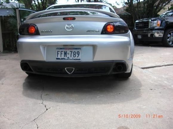 My smoked tailights, smoked by my little brother, and the STOP! Brake light modification! U like?