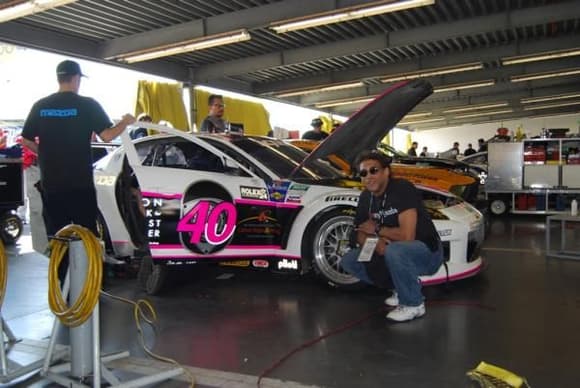 Mike with Patrick Dempseys RX8 - car 40