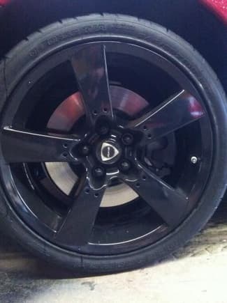 Powder coated rims with rx8 center caps