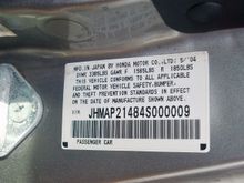 2004 VIN #S0009