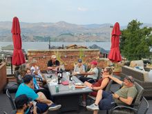 Wine and food at Lake Chelan.