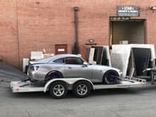 The S2Kaiju looks great on a trailer! Sadly, Greyson's s2000 had some fuel delivery issues and had to stay at InlinePro. 