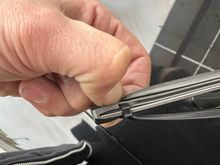 To remove the blade, pull the wiper insert down like so and pull the blade out. It'll take a bit of force but you'll get it out.