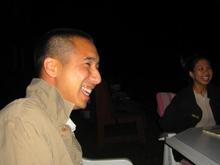 Roger Laughing at Pat